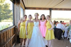 From left: Mandi Fisher, Lindsey Graham, Madeline Wiley, Beth Kim, Rhiannon Smith